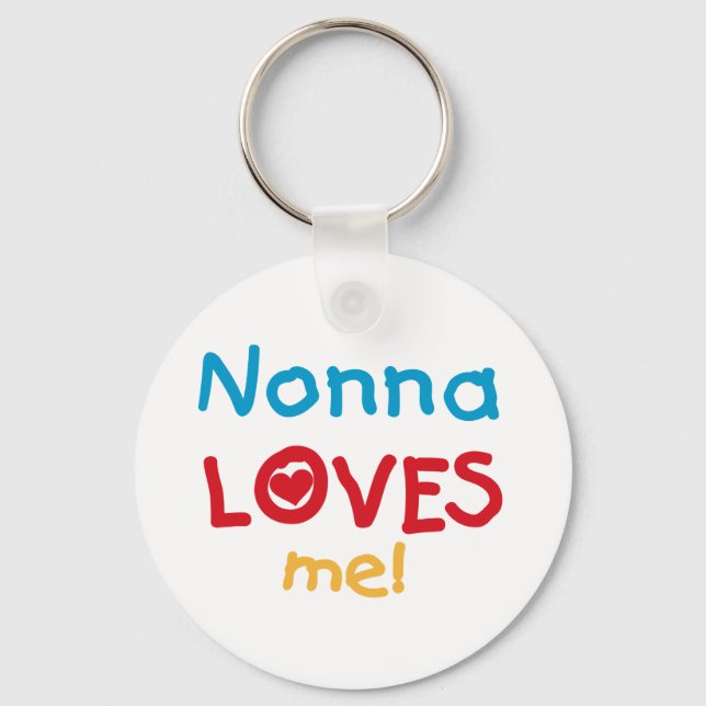 Nonna Loves Me T-shirts and Gifts Key Ring (Front)
