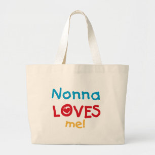 Nonna Loves Me T-shirts and Gifts Large Tote Bag