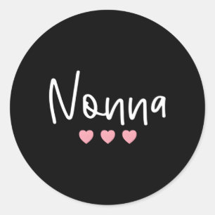 Nonna Minimalistic Italian Granma Grandmother Nonn Classic Round Sticker