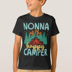 Nonna of happy camper 1st birthday party retro T-Shirt
