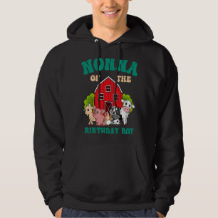 Nonna Of The Birthday Boy Farm Animal Family Bday Hoodie