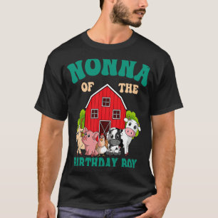 Nonna Of The Birthday Boy Farm Animal Family Bday  T-Shirt