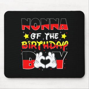 Nonna Of The Birthday Boy Shirt Matching Grandson  Mouse Mat