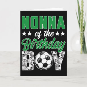 Nonna Of The Birthday Boy Soccer Family Matching Card