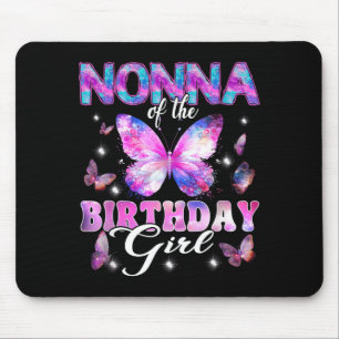 Nonna Of The Birthday Girl Butterfly Family Mouse Mat