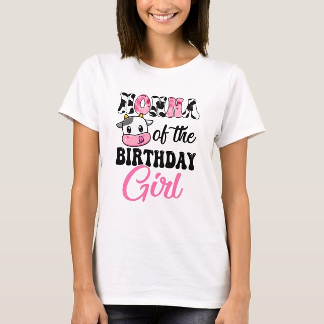 Nonna Of The Birthday Girl Cow Farm 1st Birthday G T-Shirt (Front)
