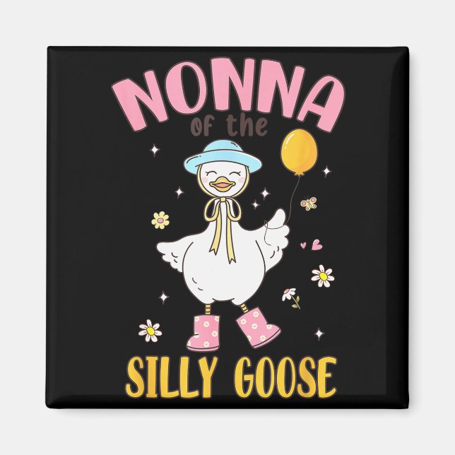 Nonna Of The Silly Goose First Birthday Family Mat Magnet (Front)