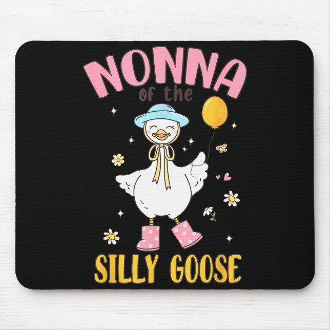 Nonna Of The Silly Goose First Birthday Family Mat Mouse Mat (Front)