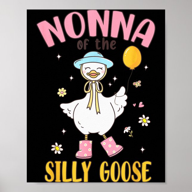Nonna Of The Silly Goose First Birthday Family Mat Poster (Front)