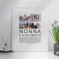 Nonna Photo Collage Things We Love About You List 