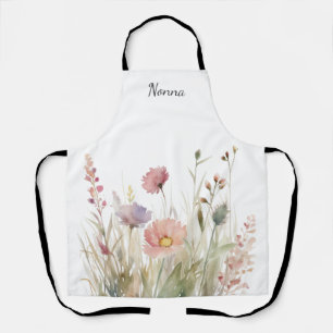 Nonna Pink Floral All-Over Print Apron