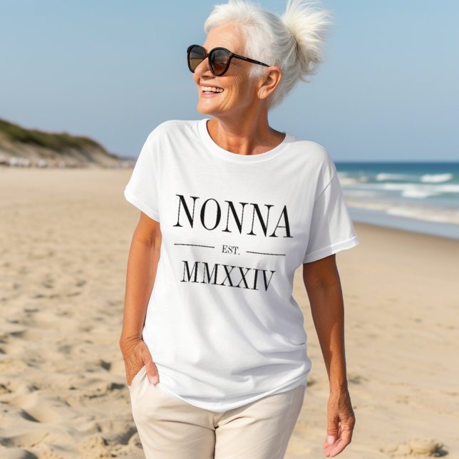 Nonna Roman Numeral Year Established T-Shirt (Creator Uploaded)