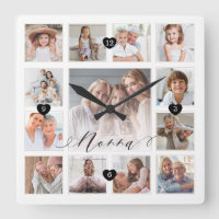 Nonna Script Family Memory Photo Grid Collage