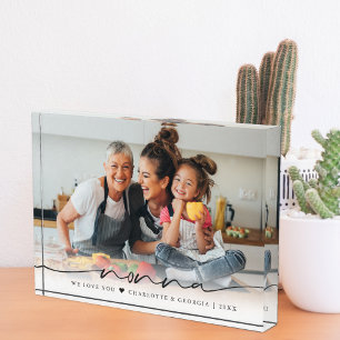 Nonna Script Overlay We Love You Photo Block
