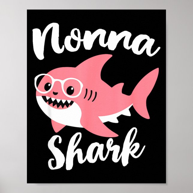 Nonna Shark Mother's Day Grandma Funny  Poster (Front)
