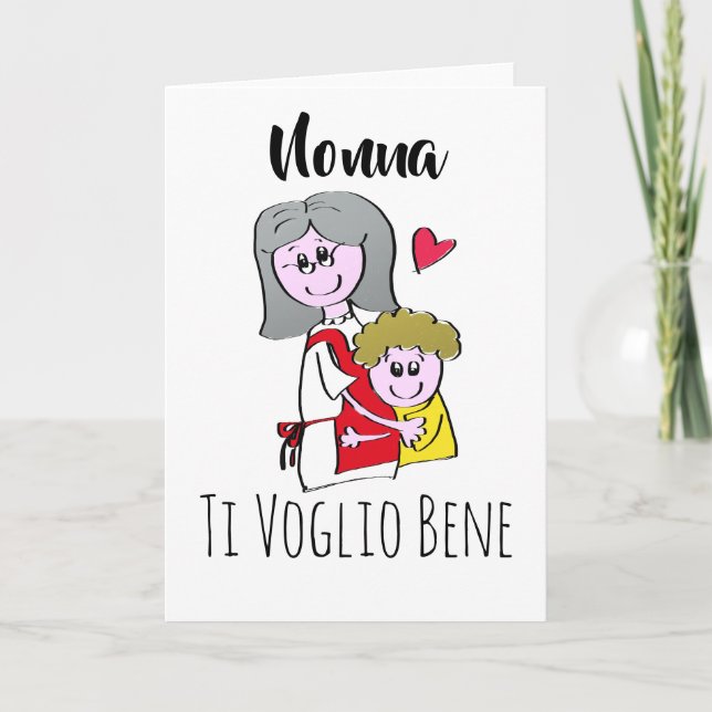 Nonna ti voglio bene Biglietto di auguri Holiday Card (Front)