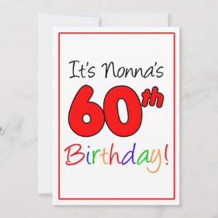 Nonna's 60th Milestone Birthday Party Celebration Invitation
