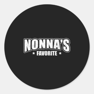 Nonna's Favorite  Classic Round Sticker