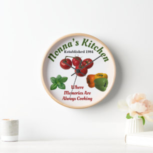 Nonna's Kitchen Wall Clock