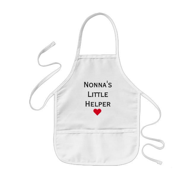 Nonna's Little Helper Grandkids Kids Apron (Front)
