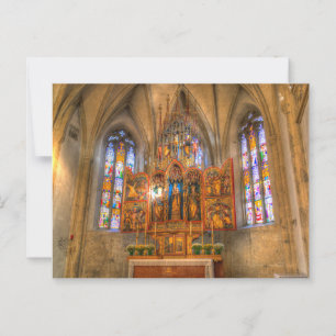 Nonnberg Abbey Stained Glass        Postcard