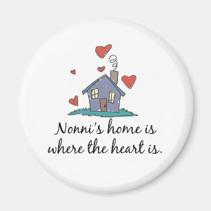 Nonni's Home  is Where the Heart is Magnet