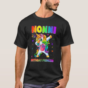 Nonni Of The Birthday Princess Girl Dabbing Unicor T-Shirt