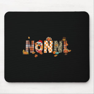 Nonni Turkey Retro Fall Autumn Leopard Thanksgivin Mouse Mat