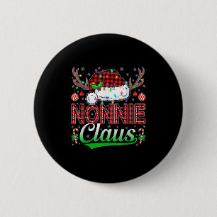 Nonnie Claus Christmas Lights Matching Family Xmas 6 Cm Round Badge