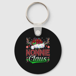 Nonnie Claus Christmas Lights Matching Family Xmas Key Ring