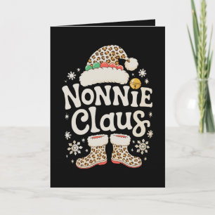 Nonnie Claus Leopard Christmas Matching Family Card