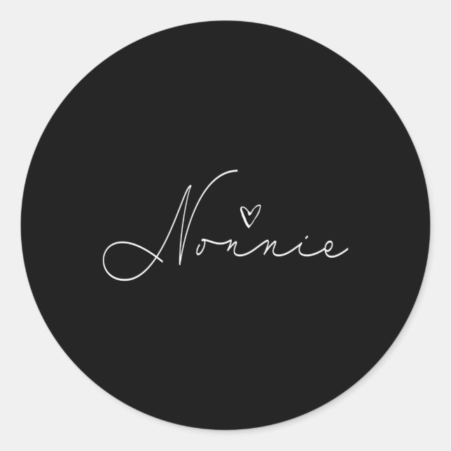 Nonnie Grandma Mothers Day Classic Round Sticker (Front)