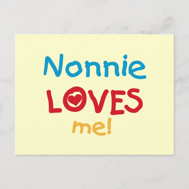 Nonnie Loves Me Tshirts and Gifts Postcard (Front)