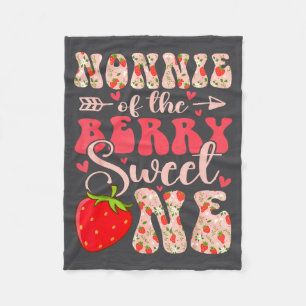 Nonnie Of The Berry Sweet One 1st Birthday Strawbe Fleece Blanket
