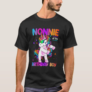 Nonnie of the Birthday Boy Dabbing Unicorn Party 1 T-Shirt