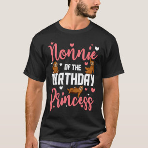Nonnie Of The Birthday Princess Sloth Bday Celebra T-Shirt