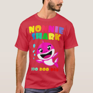 Nonnie Shark Funny Kids Family Mother's Day T-Shirt