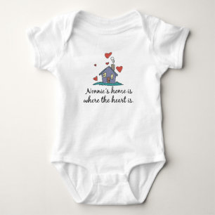 Nonnie's Home is Where the Heart is Baby Bodysuit