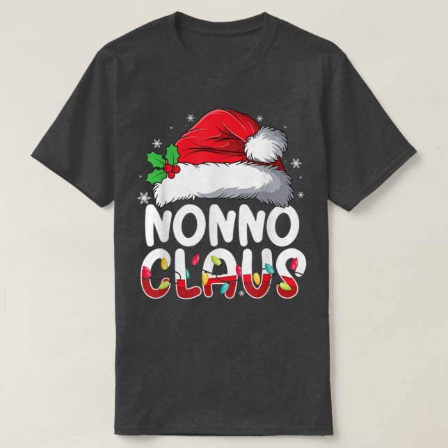 Nonno Claus Matching Family Pyjamas Funny Christma T-Shirt (Design Front)