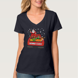 Nonno Claus Red Truck Santa Reindeer Elf Christmas T-Shirt