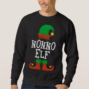 Nonno Elf Christmas Matching Family Funny Pajama P Sweatshirt