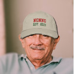 Nonno - est.2021 Embroidered Baseball Cap<br><div class="desc">Embroidered  hat designed for those   Nonnos ( Italian grandpas )  who start their parenting  life in 2021 .  Funny text design about family relations by lumirala .</div>