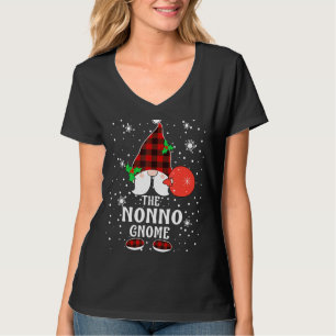 Nonno Gnome Buffalo Plaid Matching Family Christma T-Shirt