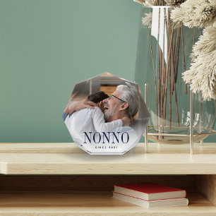 Nonno Grandpa Year Established Photo Block