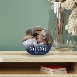 Nonno Grandpa Year Established Photo Block