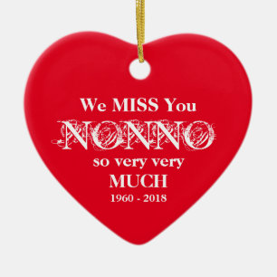 Nonno In Loving Memory Personalized Name Christmas Ceramic Tree Decoration