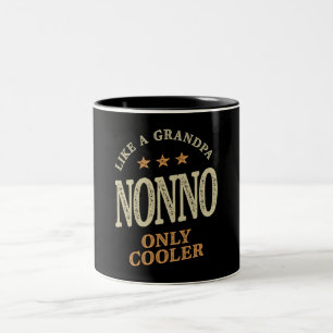 Nonno Like a Grandpa Only Cooler - Grandpa Two-Tone Coffee Mug