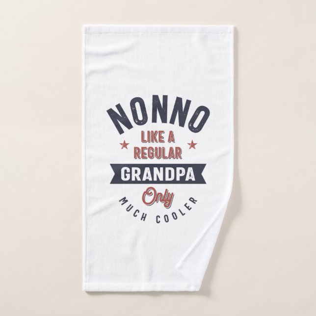 Nonno Like a Regular Grandpa Only Much Cooler Hand Towel (Hand Towel)