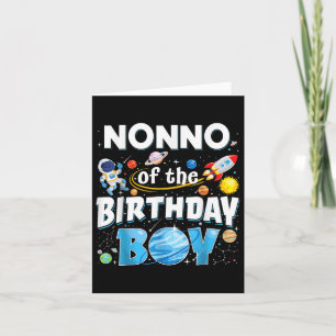Nonno Of The Birthday Boy Astronaut Family Space P Card