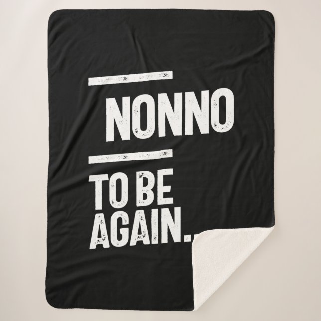 Nonno To Be Again | Grandfather Gift Sherpa Blanket (Front)